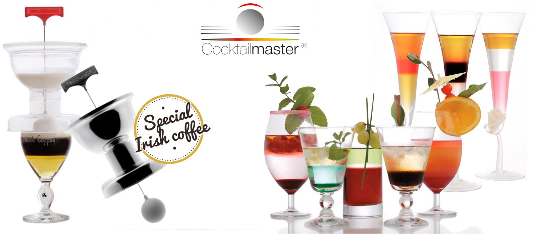 Appareil à Irish Coffee et Cocktails , Cocktailmaster Métalllisé